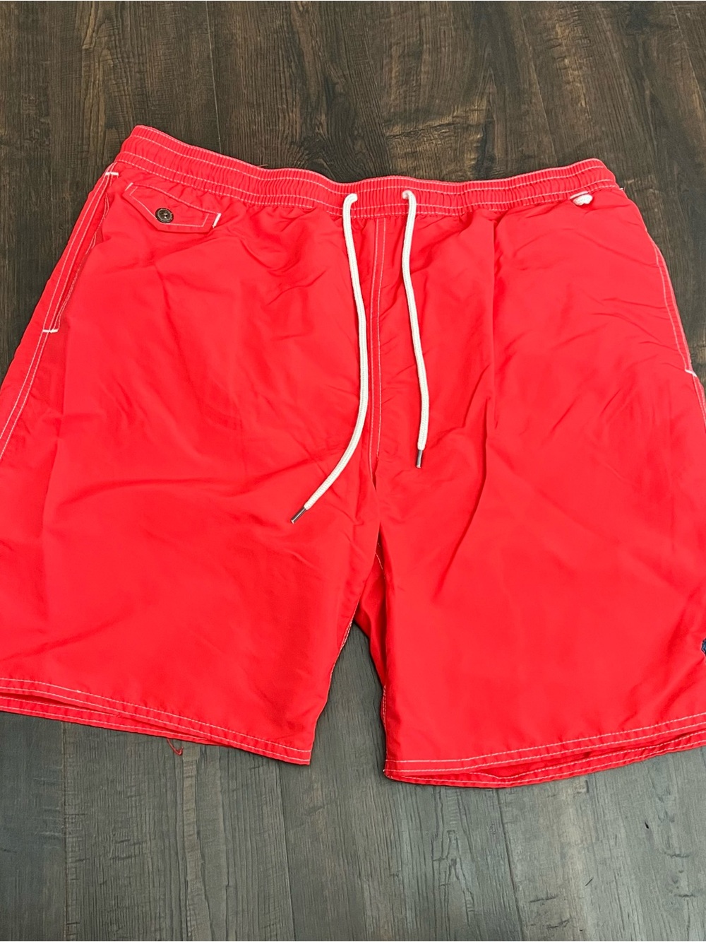 Polo Ralph Lauren Swim Trunks Mens XXL Red Traveler Shorts Mesh Lined Pony Logo